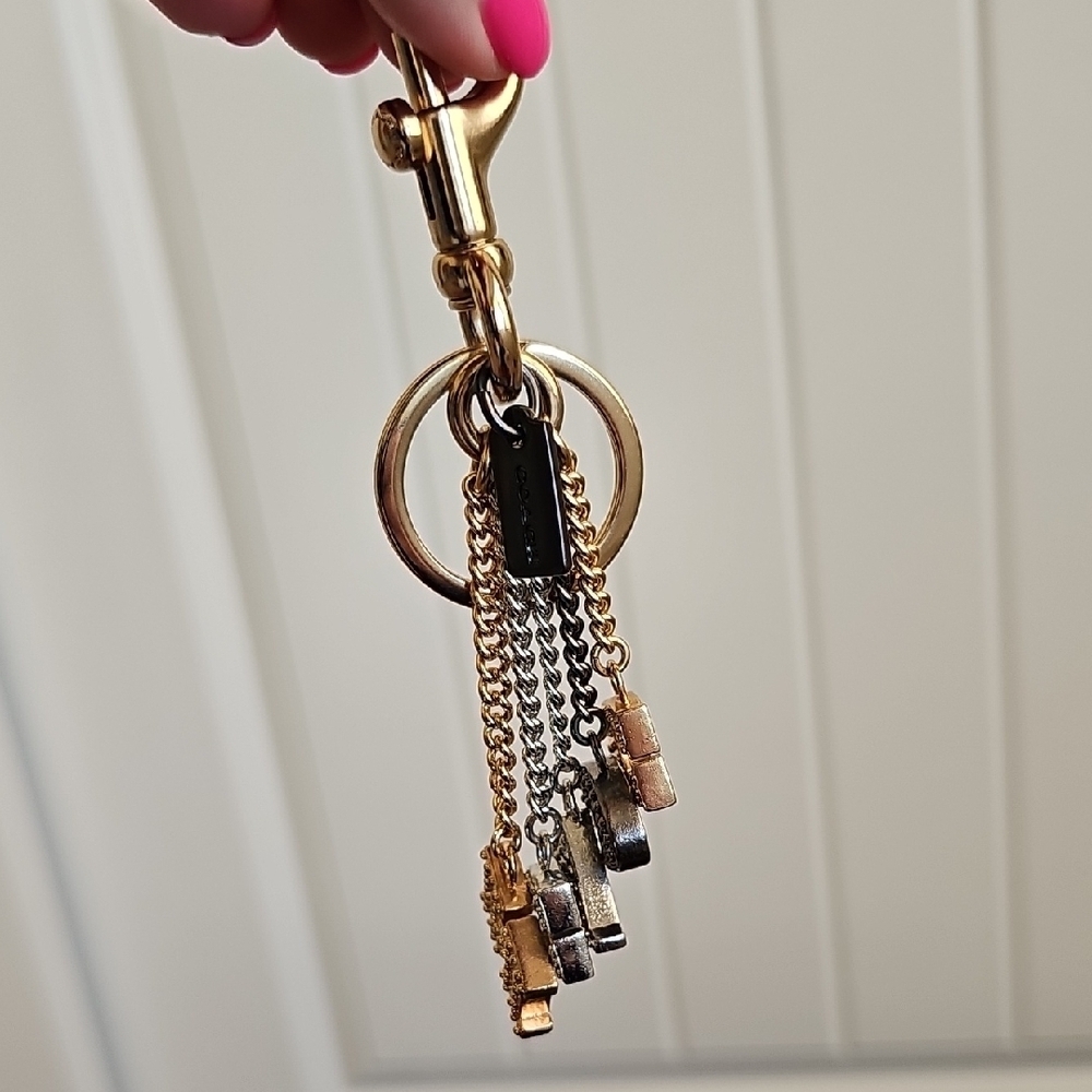 Coach Perforated Letters Charm Key Fob (Style No. 91474) Like New - Picture 7 of 8
